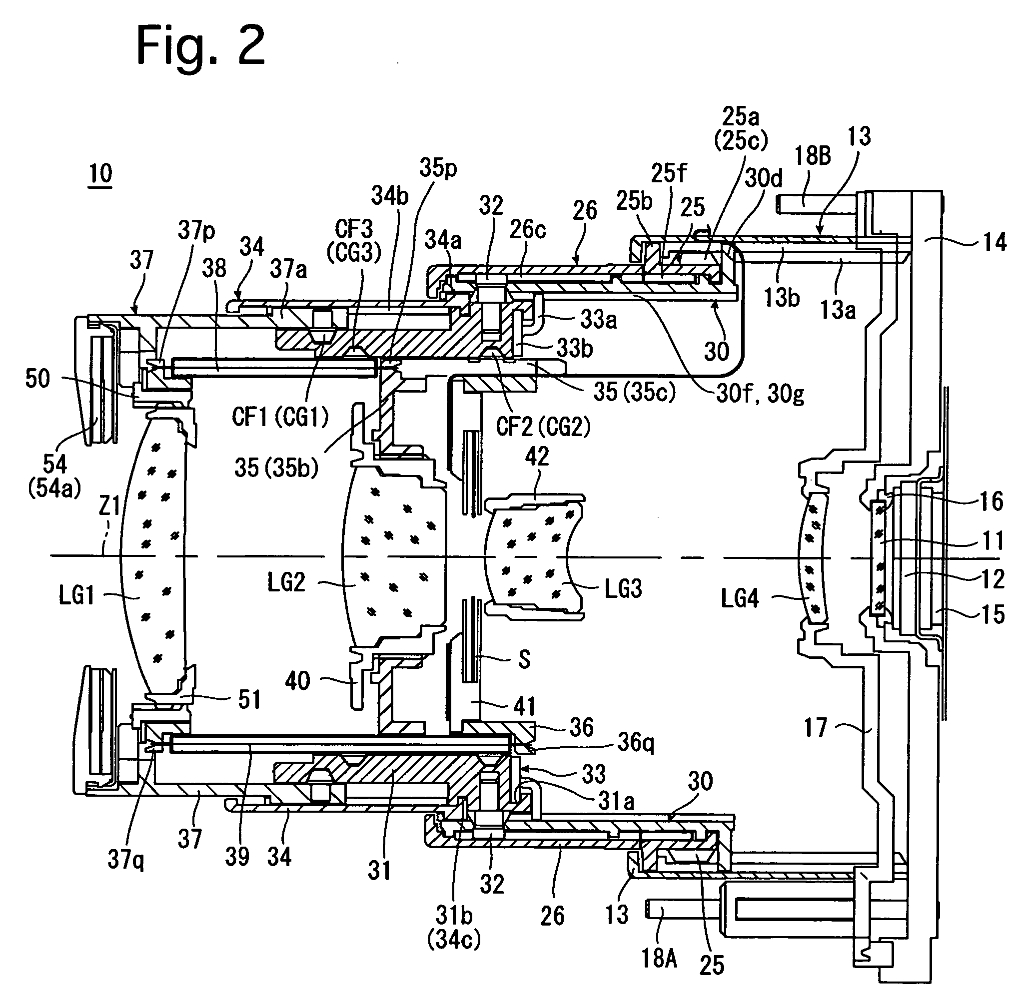 Drive mechanism of a zoom lens