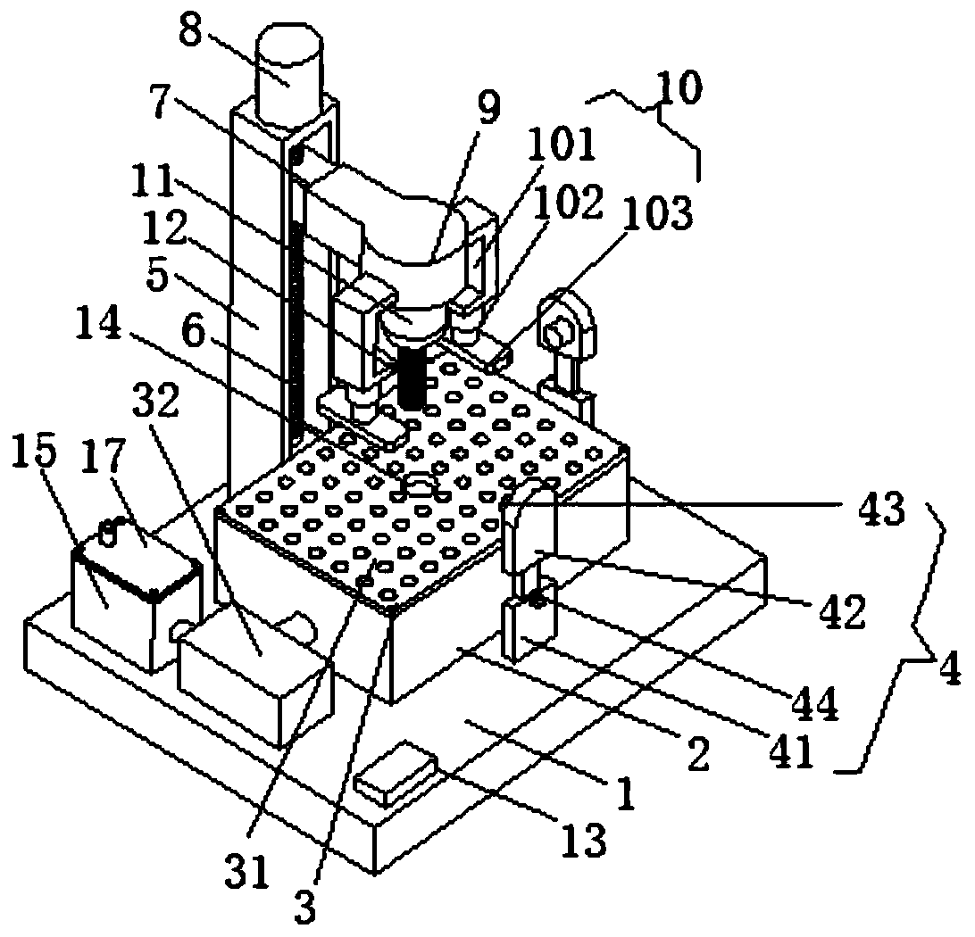 Dotting drilling device for connector drilling machine