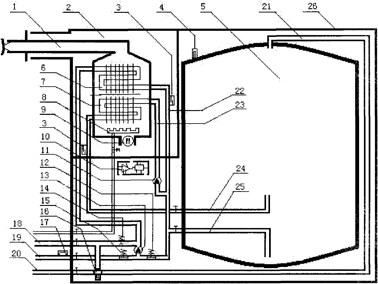 Heat-storage type gas water heating stove for central heating