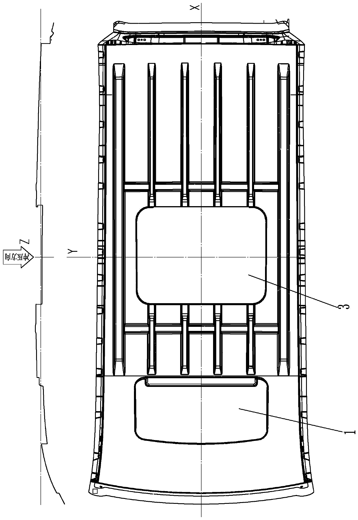 Stamping process profile compensation method for vehicle roof cover with sunroof