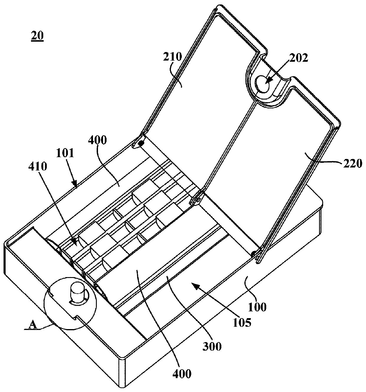 Cold storage refrigeration device and ice-making box thereof