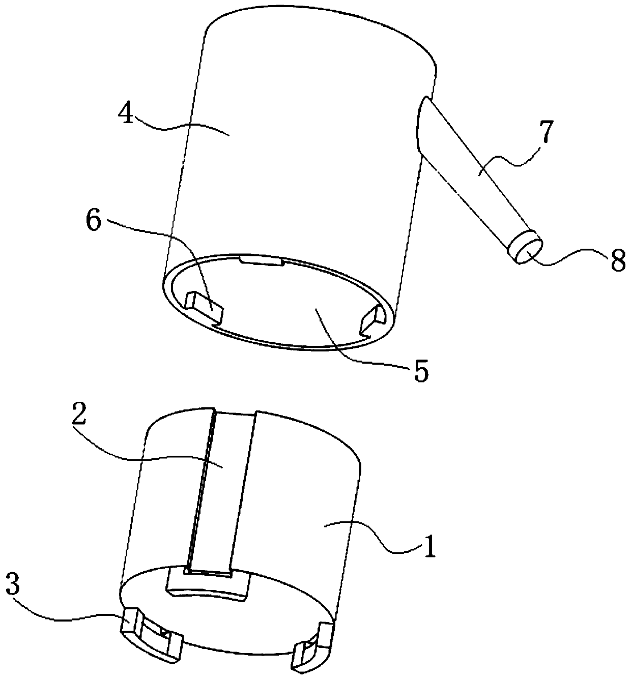 Urine sampling cup for inspection