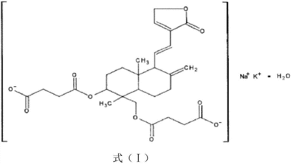 Novel potassium sodium dehydroandrographolide succinate compound and pharmaceutical composition thereof