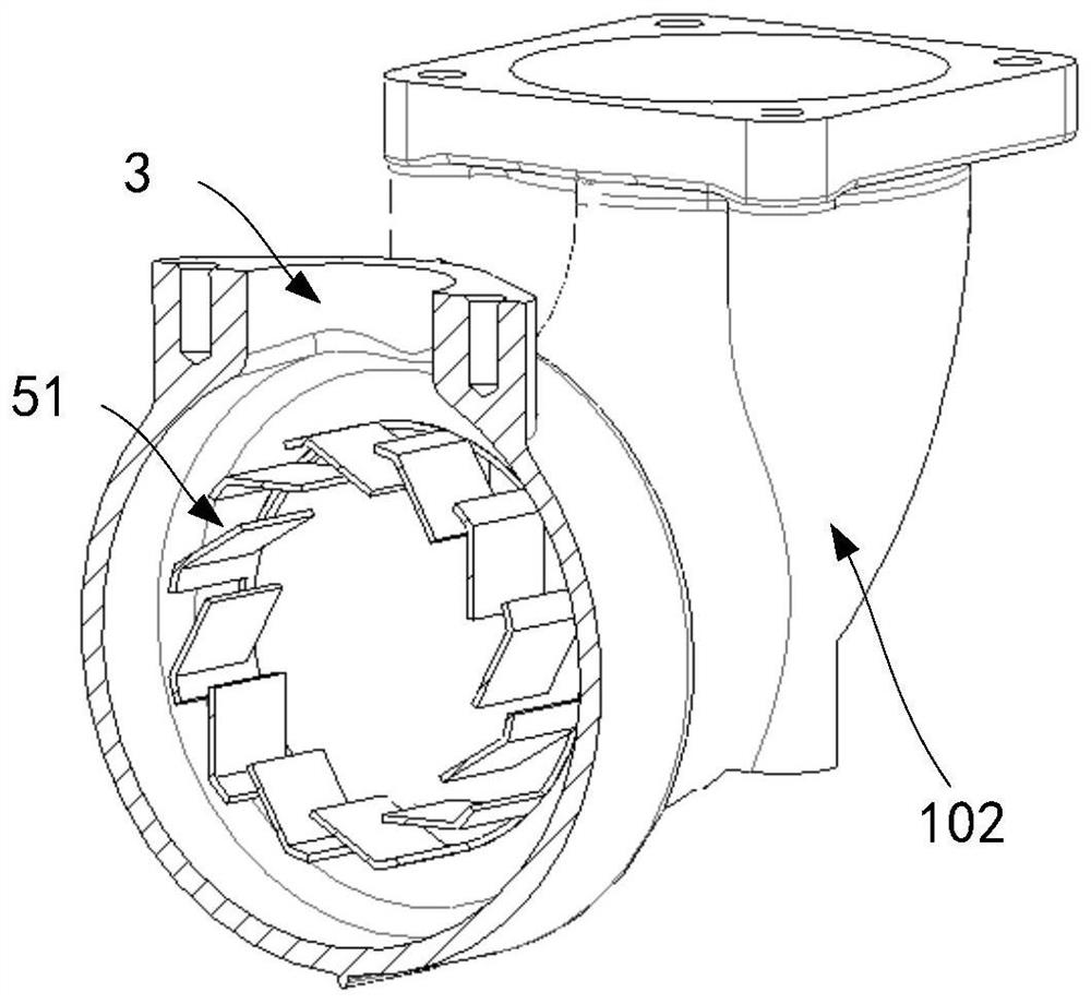 egr mixing device and internal combustion engine