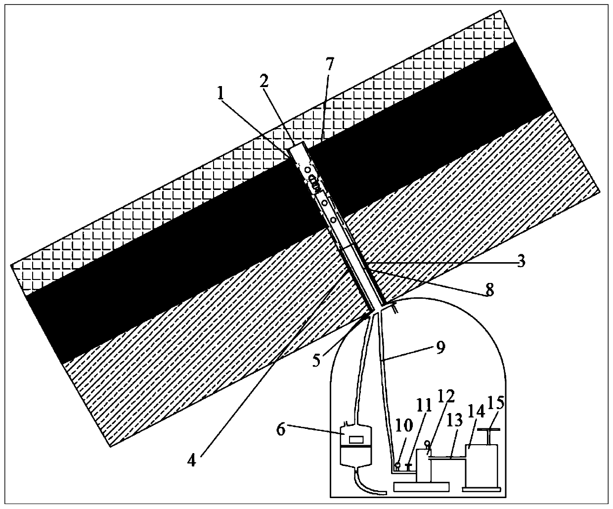 Soft coal seam controllable jet punching pressure relief antireflective device and method thereof