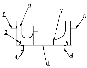 Construction method of container ship transverse bulkhead top plate assembling