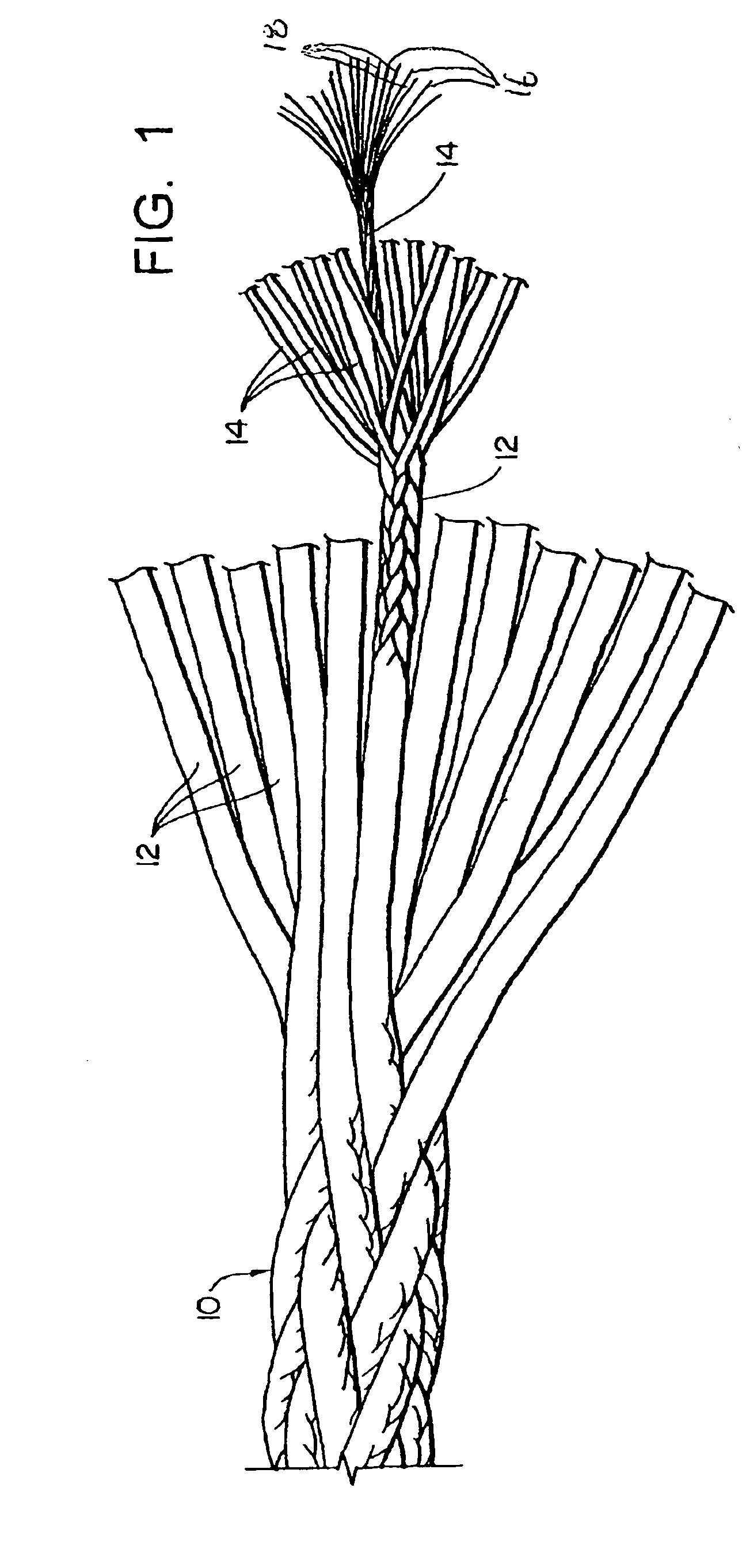 Fluoropolymer fiber composite bundle