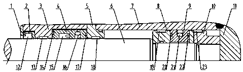 Self-adaption lateral-bending-wear-resisting oil cylinder structure