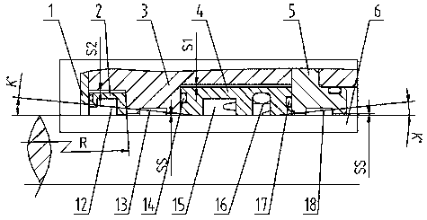 Self-adaption lateral-bending-wear-resisting oil cylinder structure