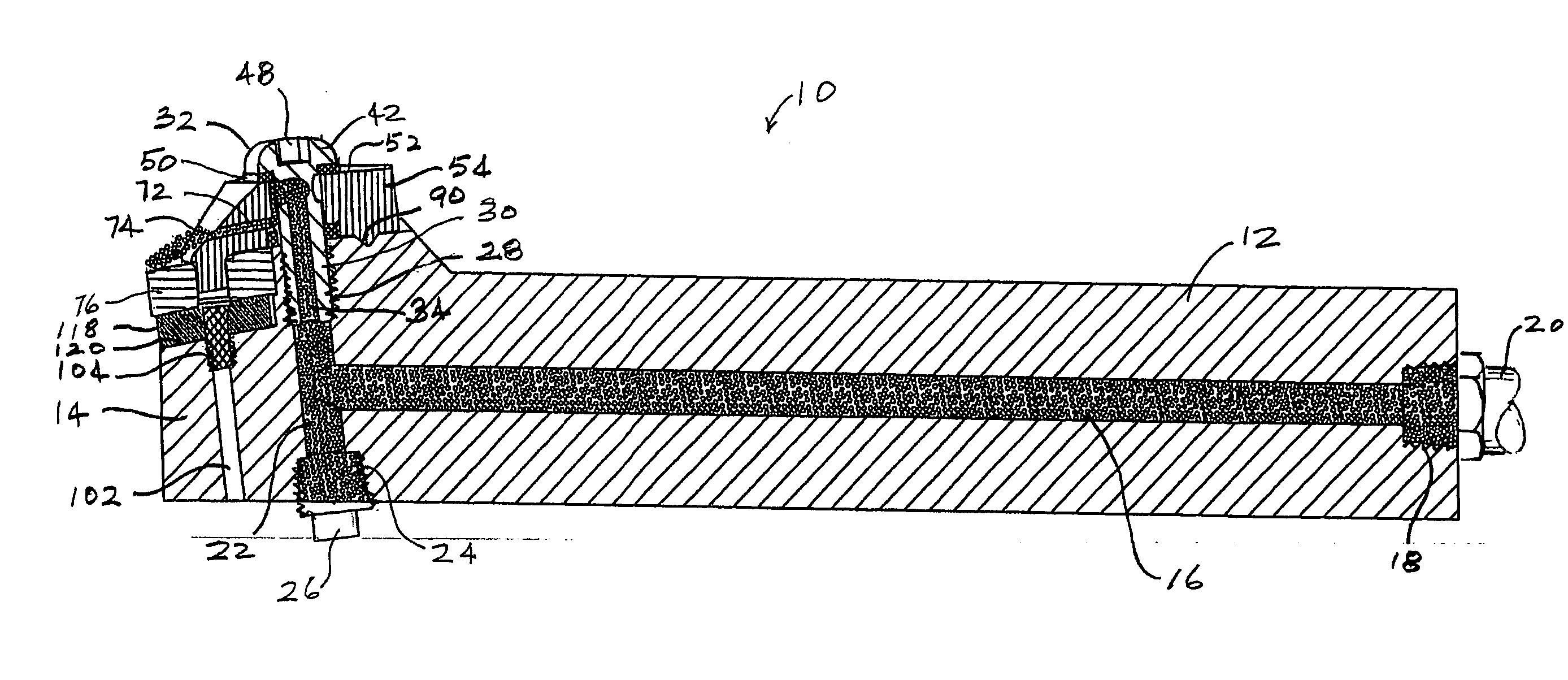 Boring bar having internal coolant supply