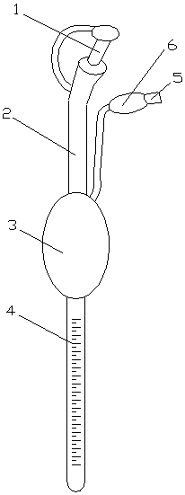 Gastric tube with two cavities and one bag