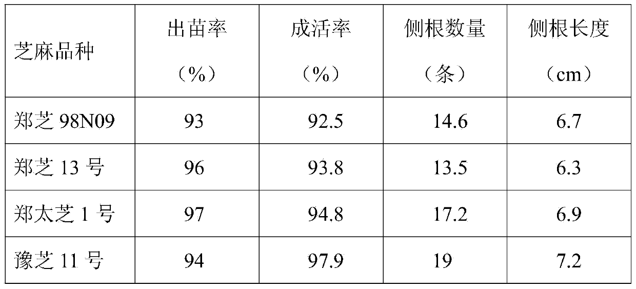 Sesame seed treatment agent