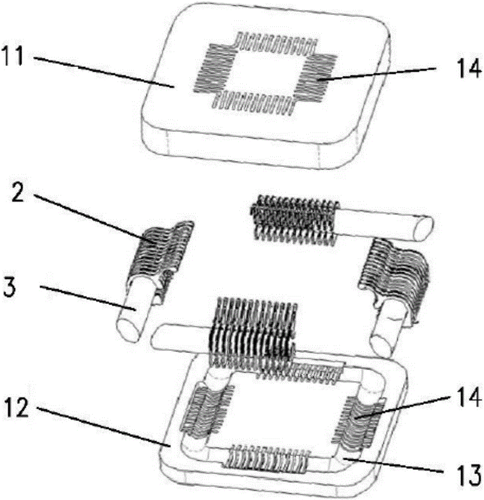 Flat pin chip tester