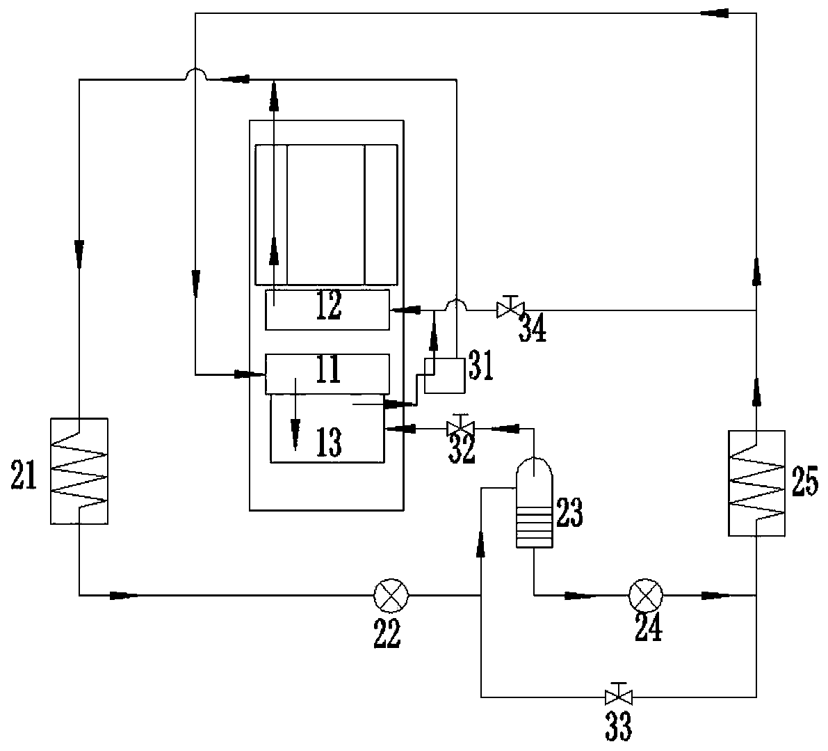 Double-stage air replenishing compressor, freezing and cold storage refrigerating system and control method