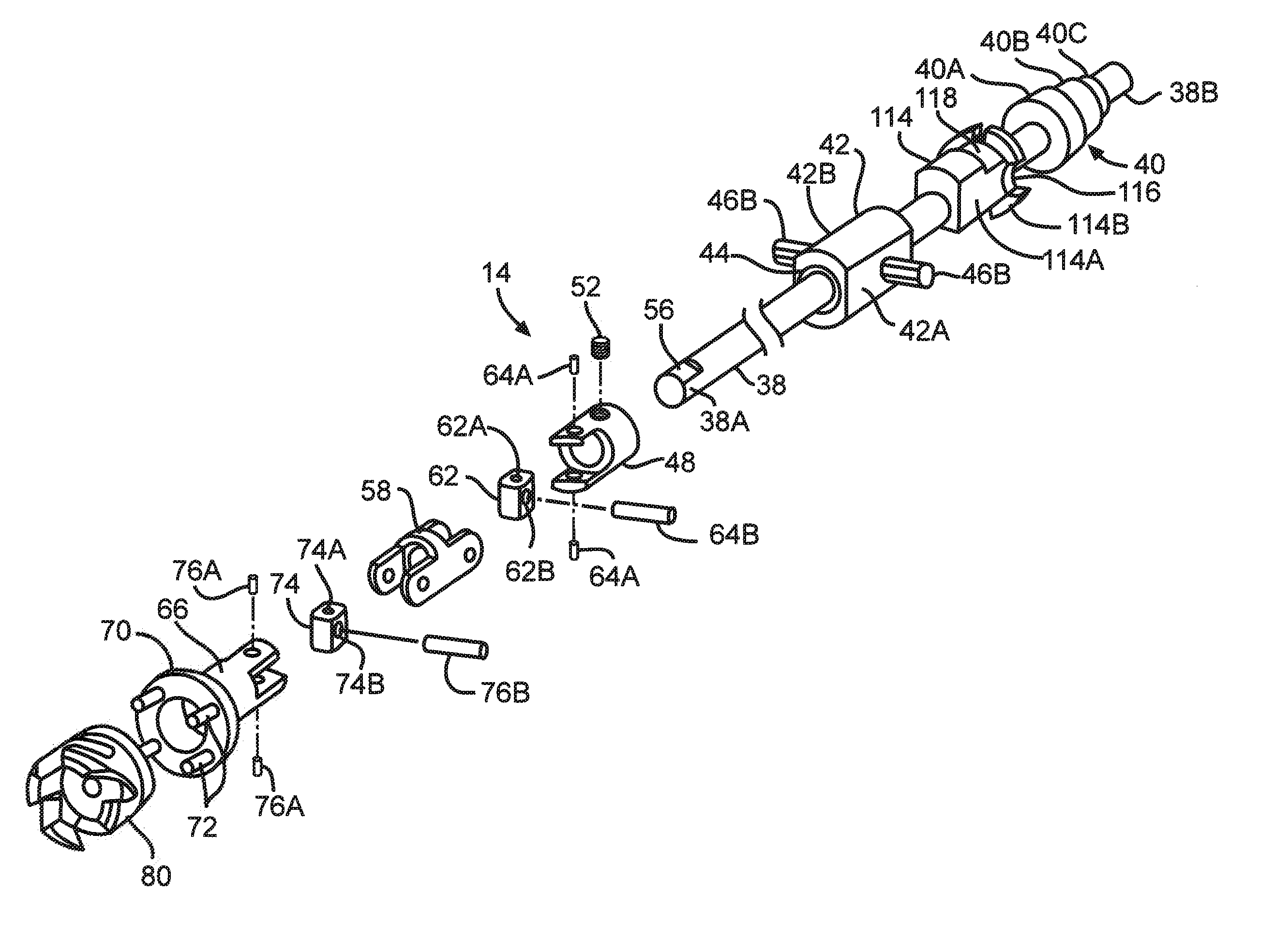 Angled reamer spindle for minimally invasive hip replacement surgery