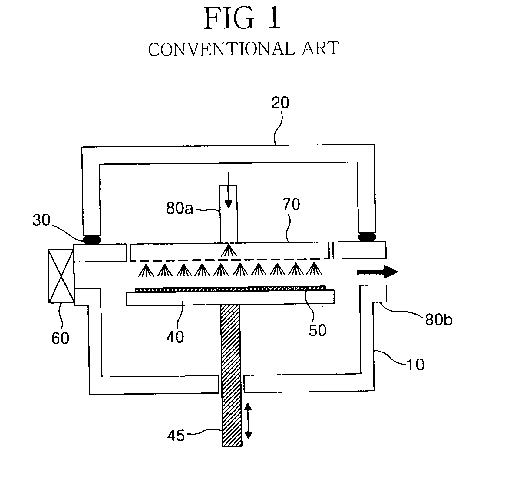 Multi-sectored flat board type showerhead used in CVD apparatus