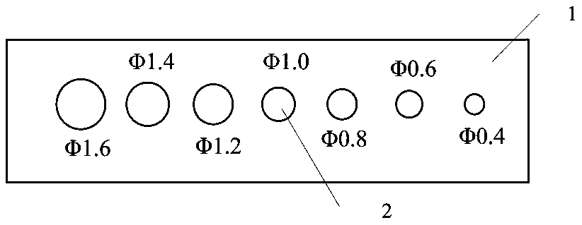 Composite material image quality indicator and industrial CT detection quality judgment method