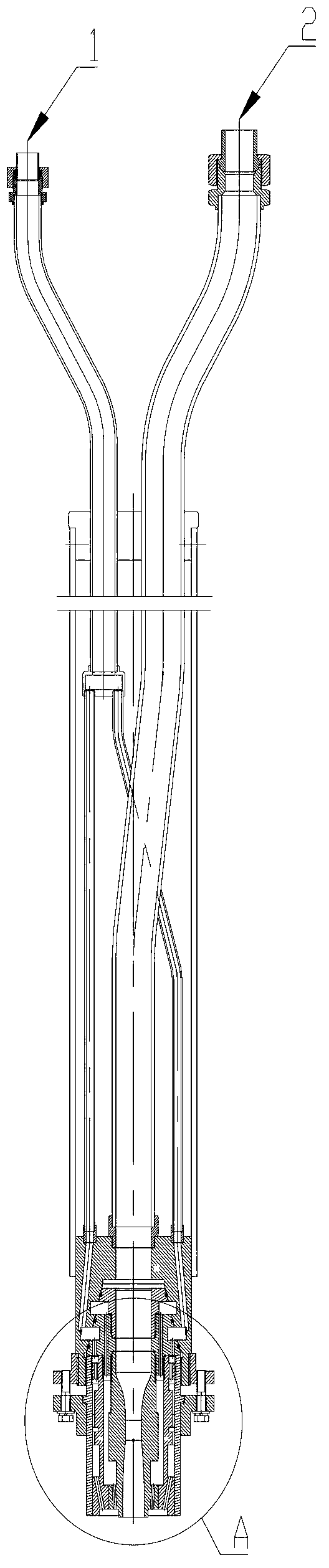 Cutting torch for cutting ultrahigh-thickness 2000-3500 mm low-carbon and low-alloy steel ingot