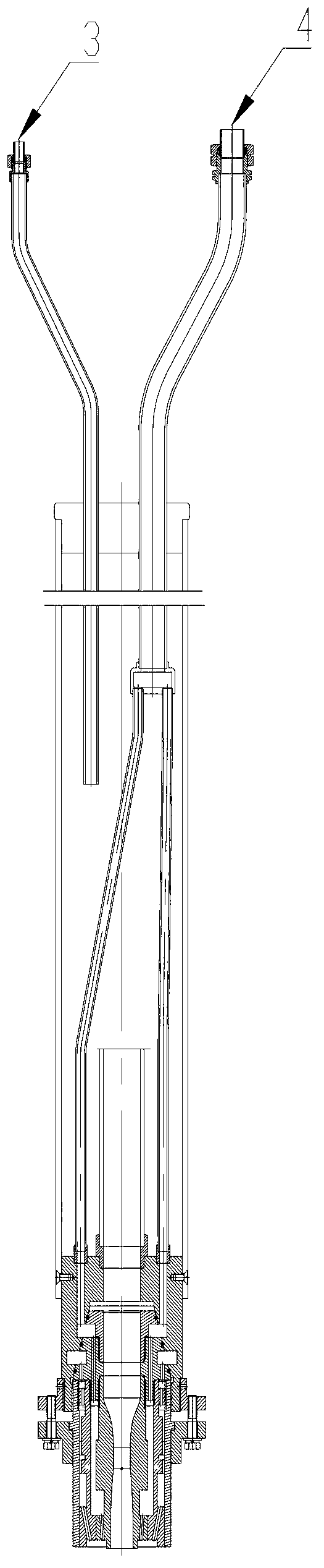 Cutting torch for cutting ultrahigh-thickness 2000-3500 mm low-carbon and low-alloy steel ingot