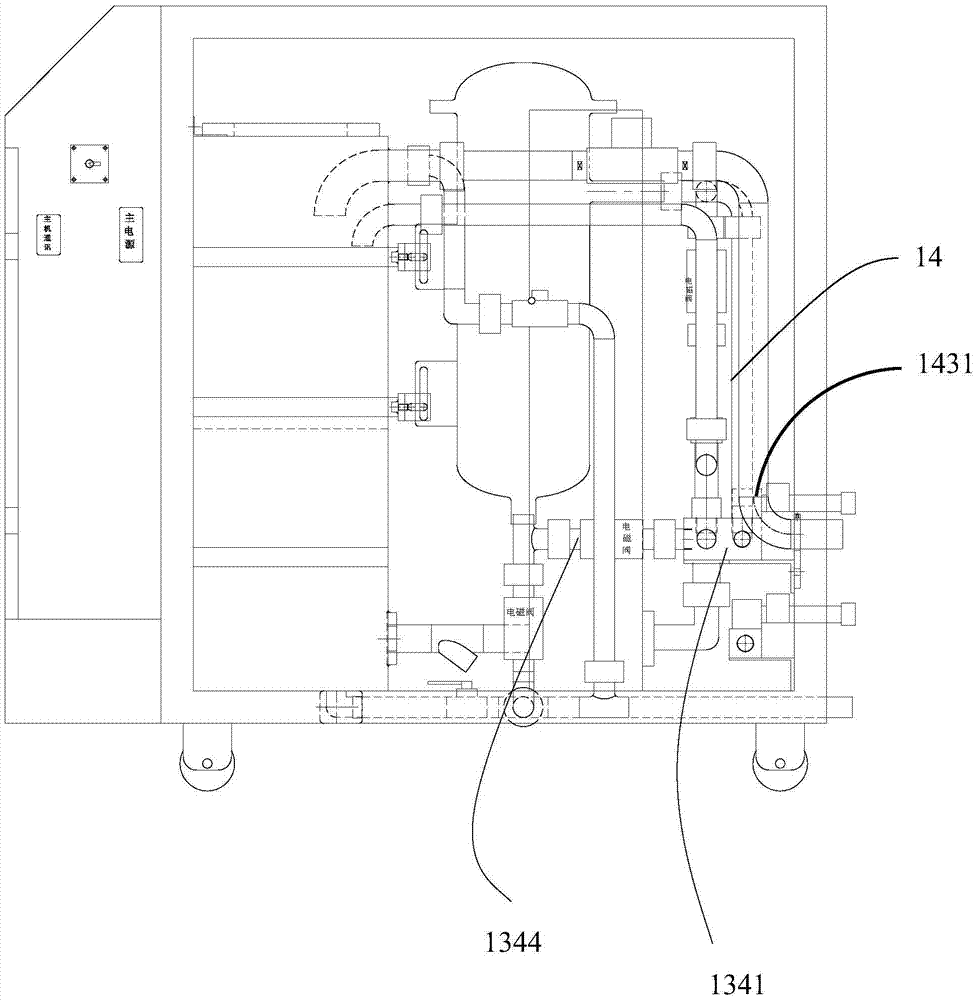 High-pressure spot cooling machine system and using method thereof