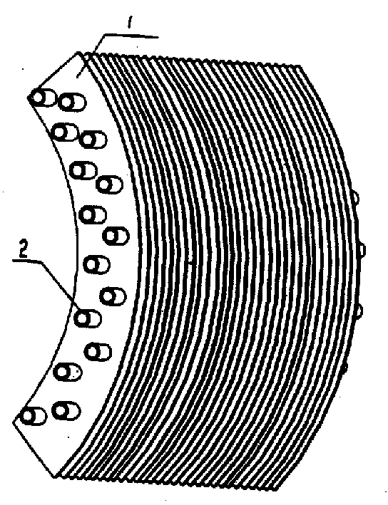 Curved heat exchanger