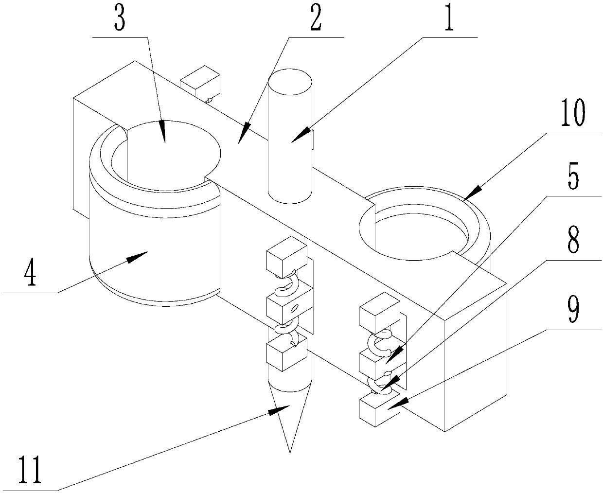 Supporting mechanism used for tomato vines