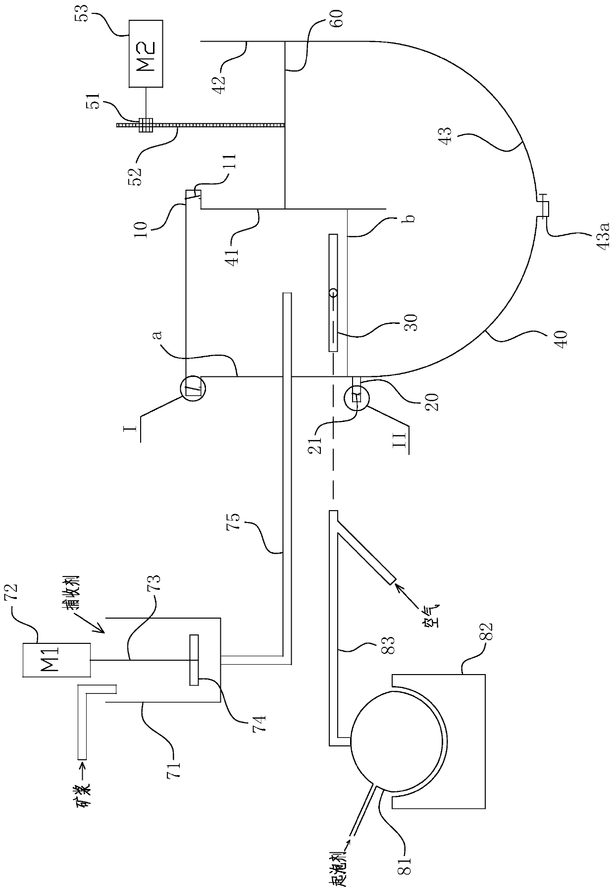 Piston-type flotation machine