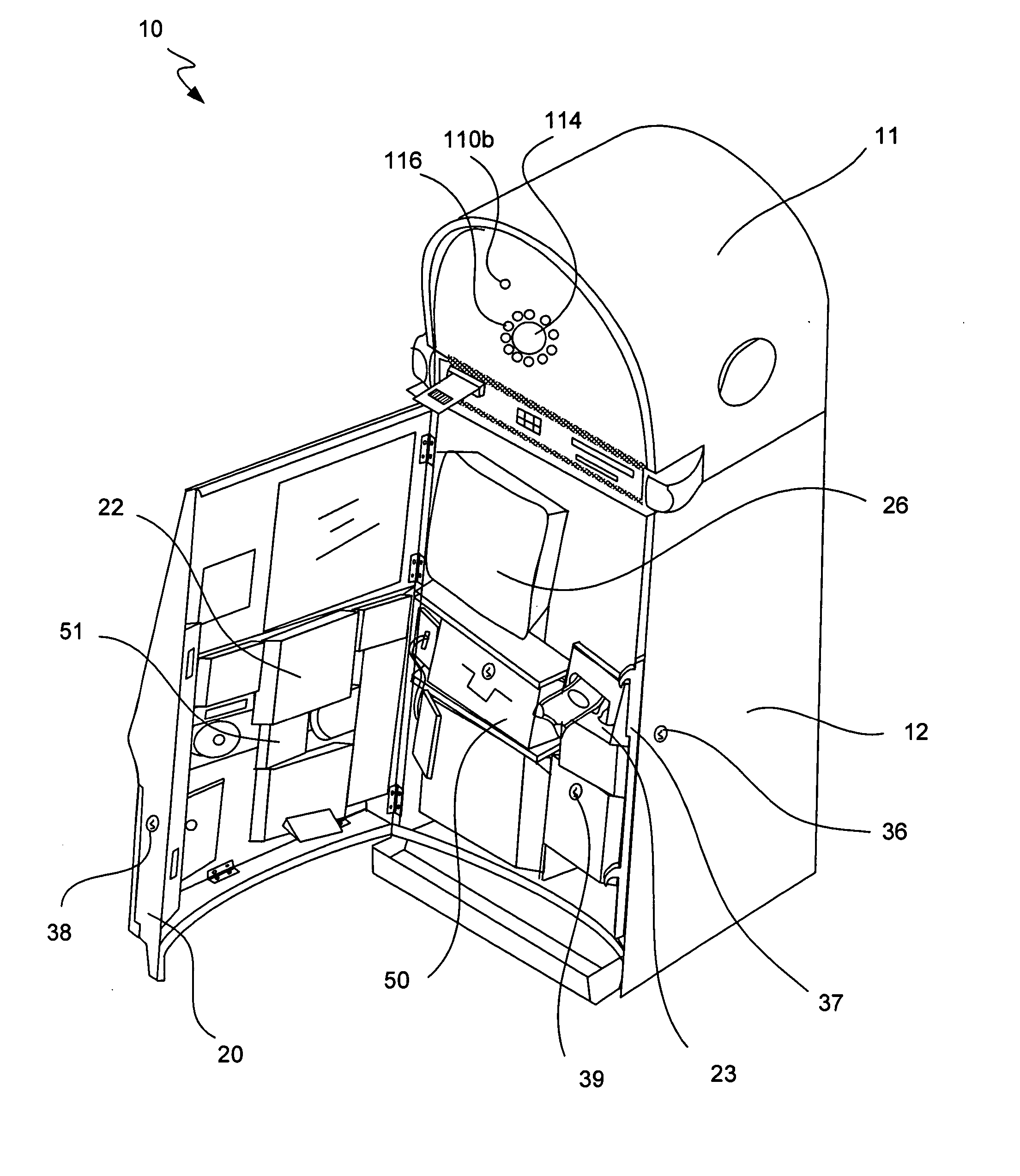 Gaming machine with scanning 3-D display system