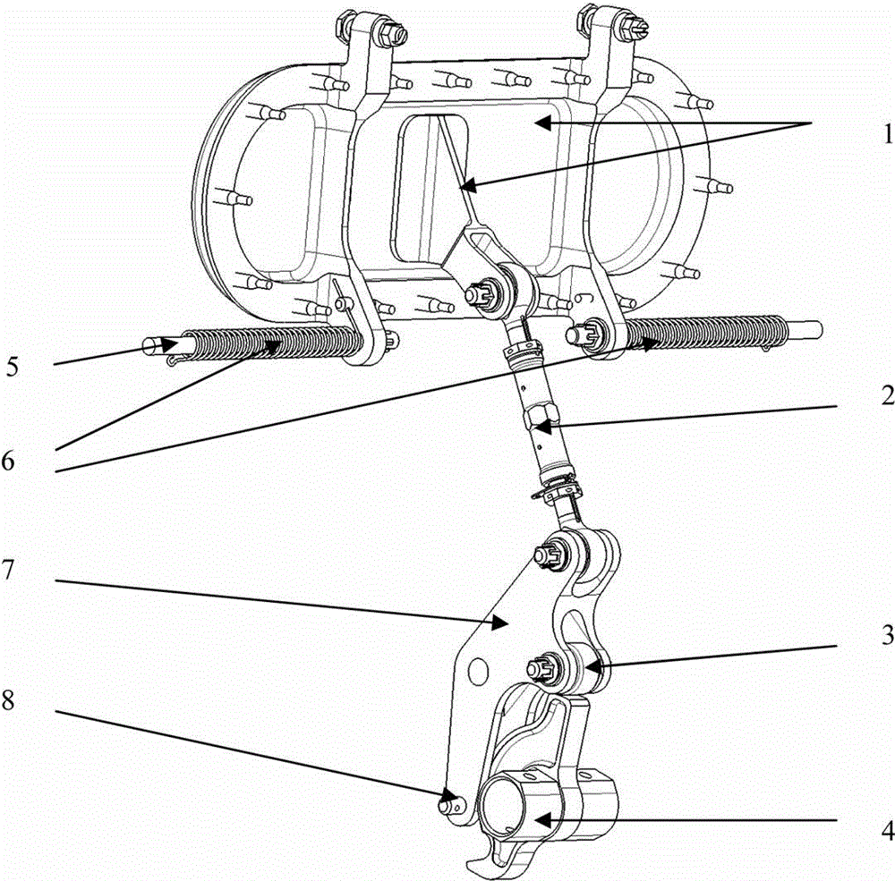 Pressure locking mechanism of passenger plane cabin door