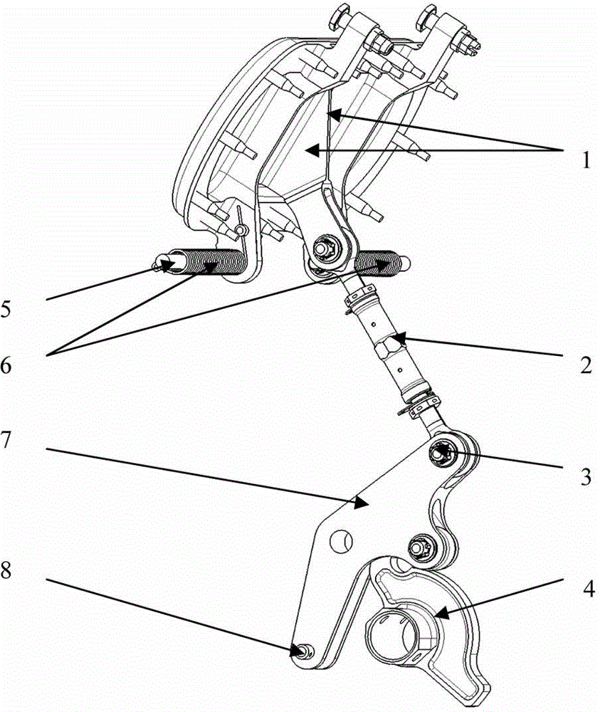 Pressure locking mechanism of passenger plane cabin door