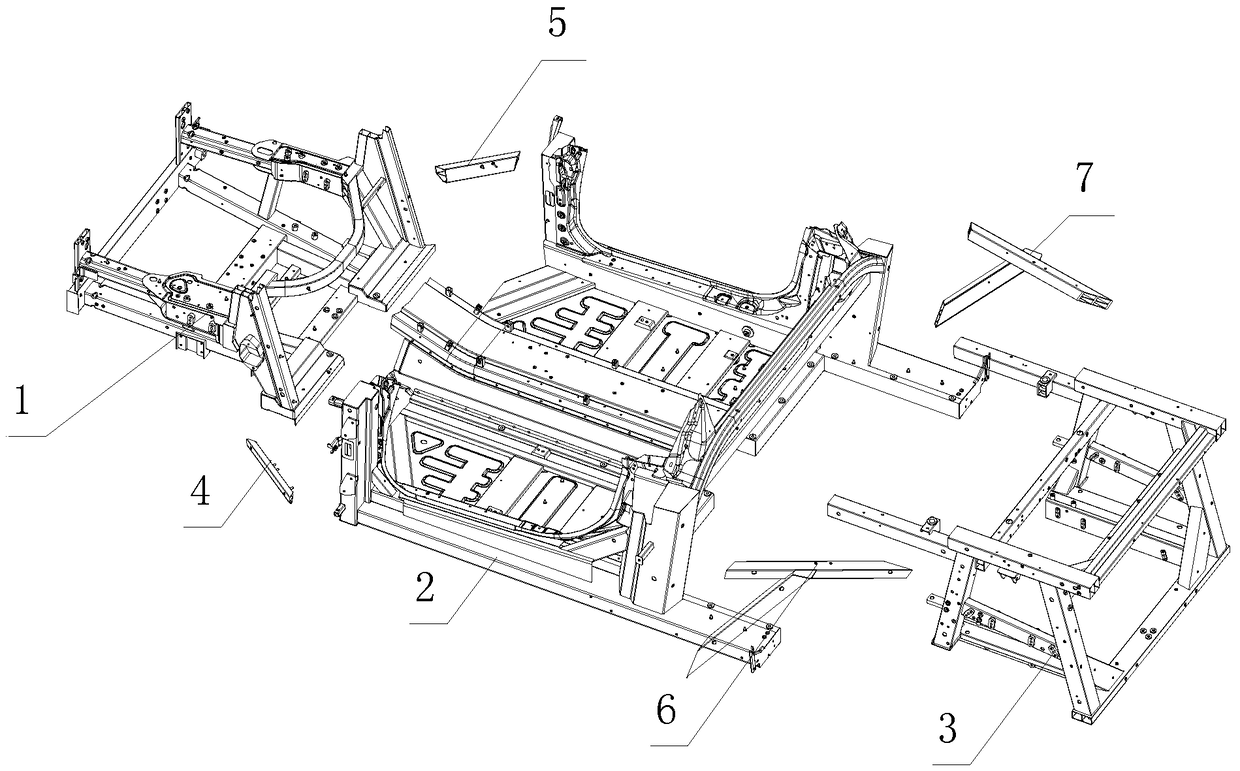 Welding method of frame type aluminum alloy vehicle body assembly