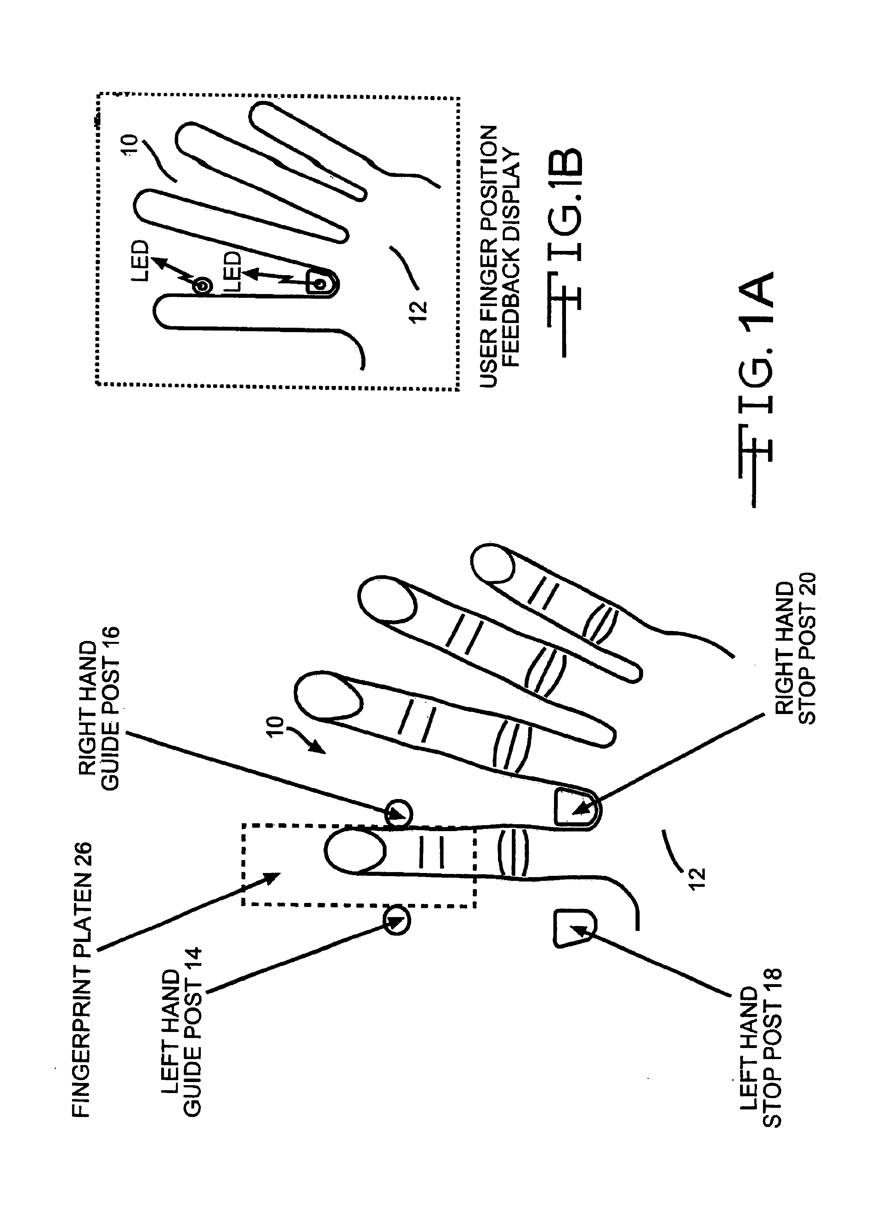 Left hand right hand invariant dynamic finger positioning guide