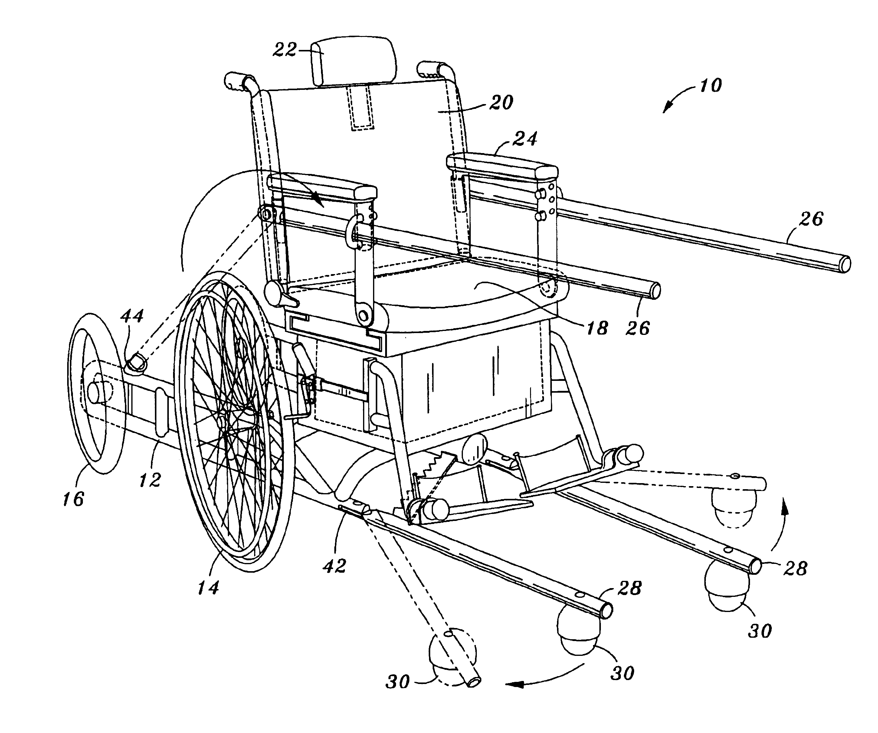 Transport chair for a patient