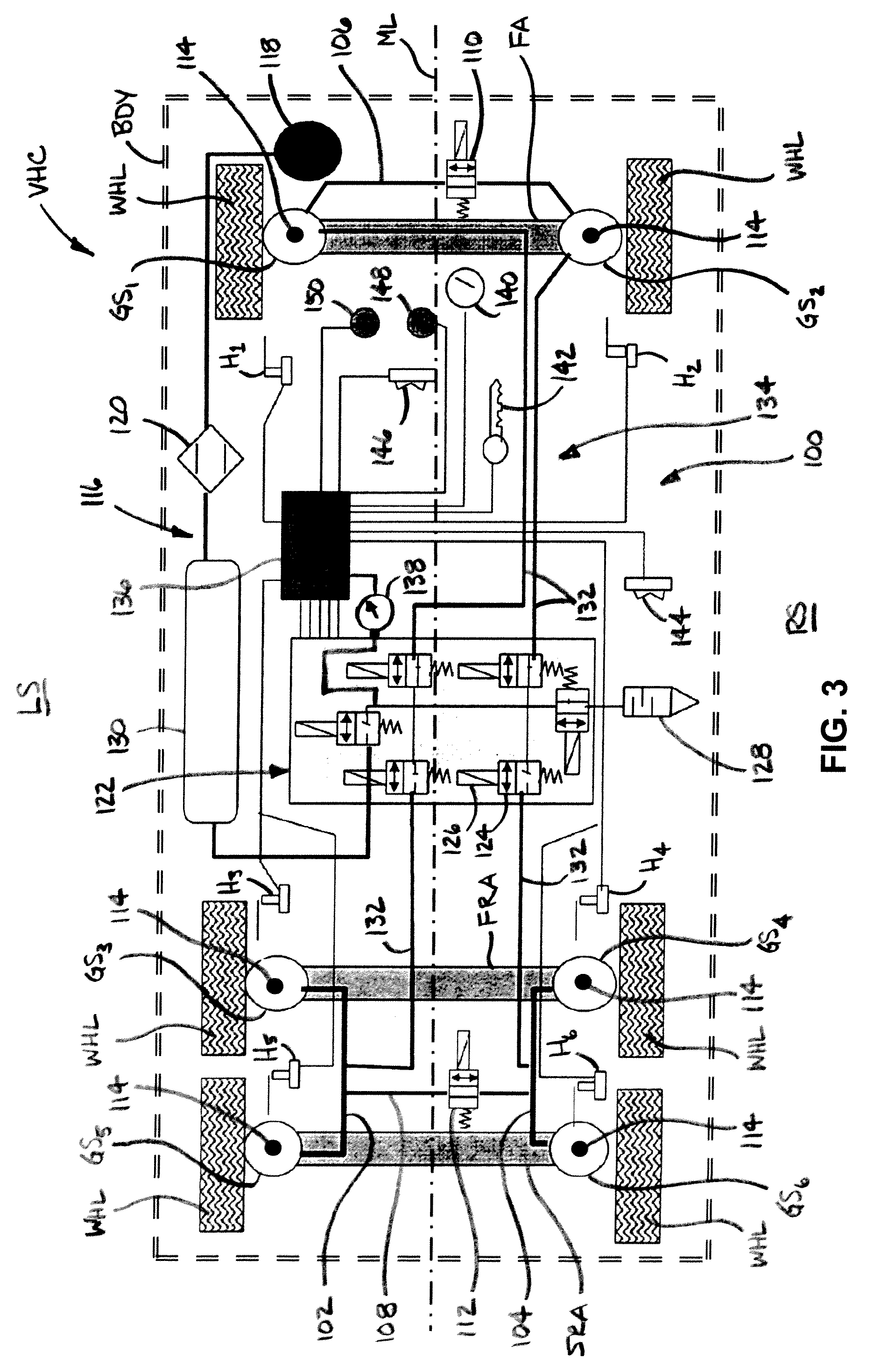 Vehicle suspension system and method of operating same