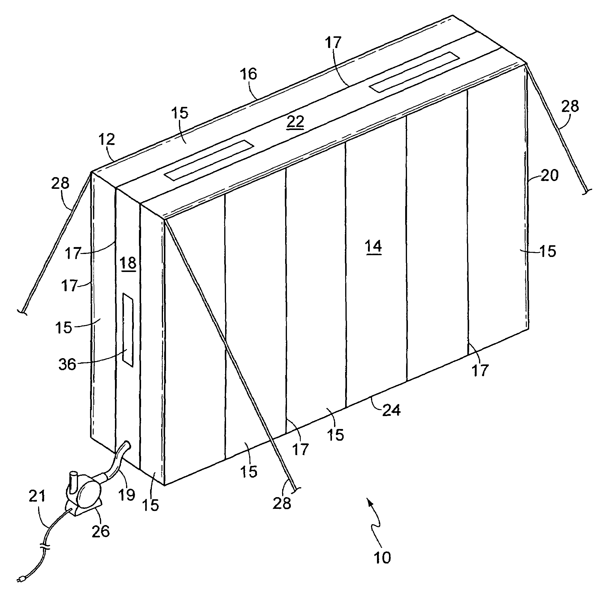 Inflatable projection/imaging screen structure