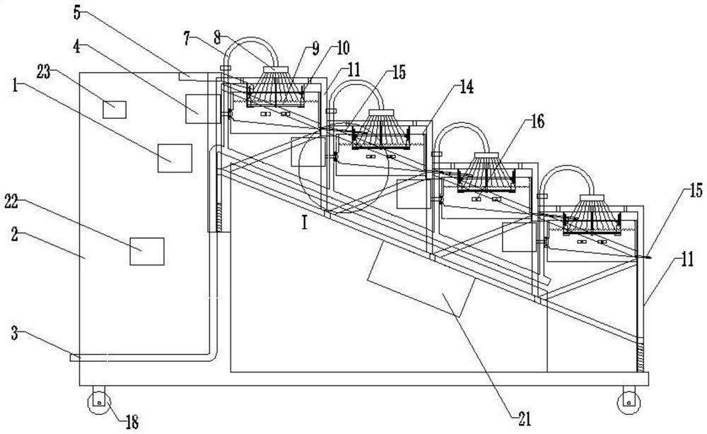 Pulsation ultrasonic wet-type high-frequency vibration screening device for laboratory