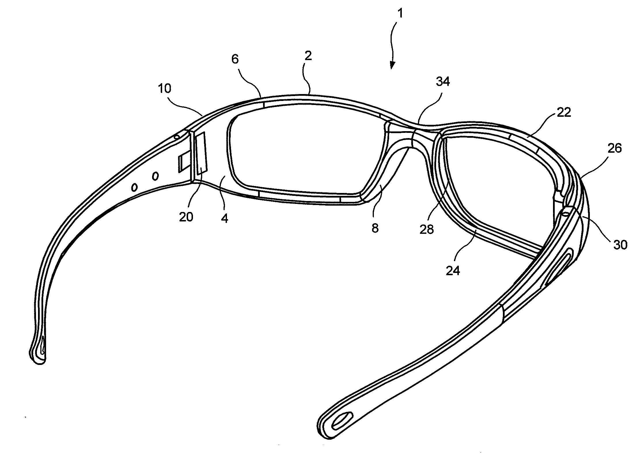 Eyewear with magnetically attachable back eye rim