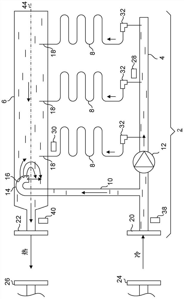 Zero pressure drop water heating system