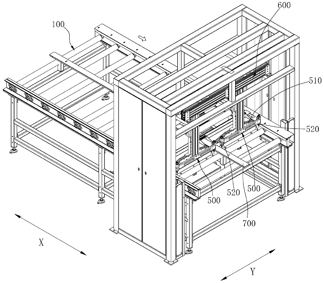 Gluing device