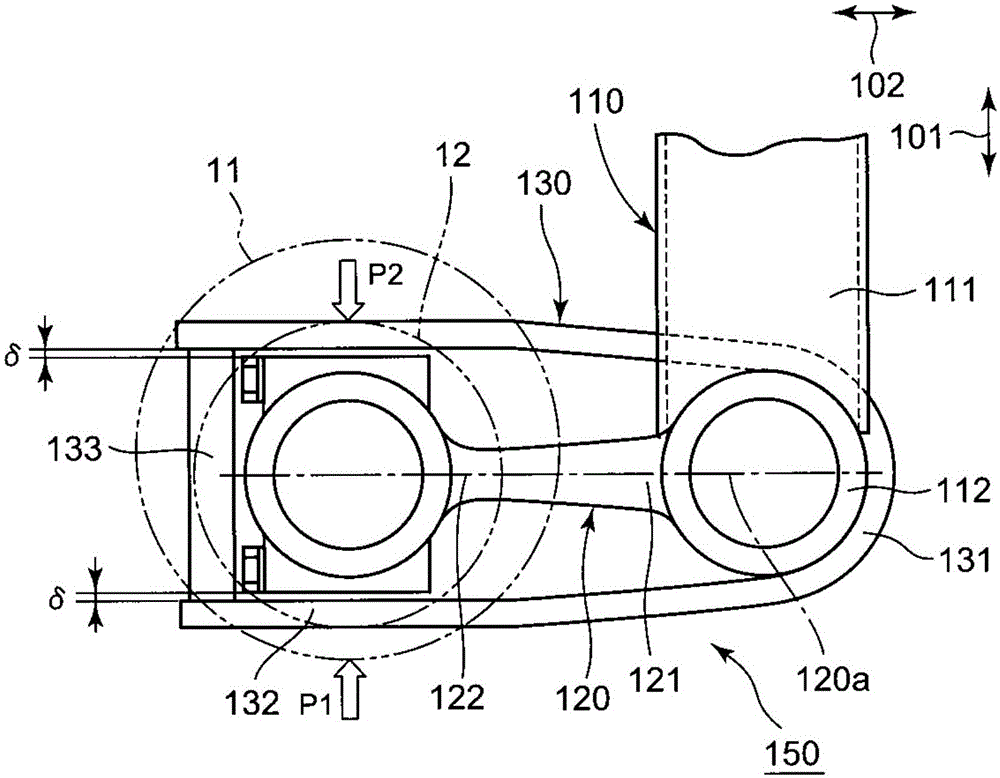 Guide device for guide rail-type vehicle, and guide rail-type vehicle