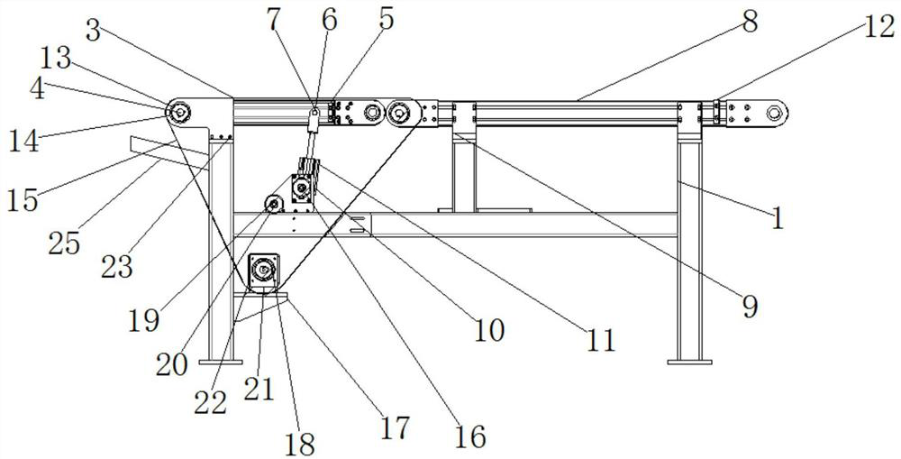 Conveyor belt achieving waste sorting