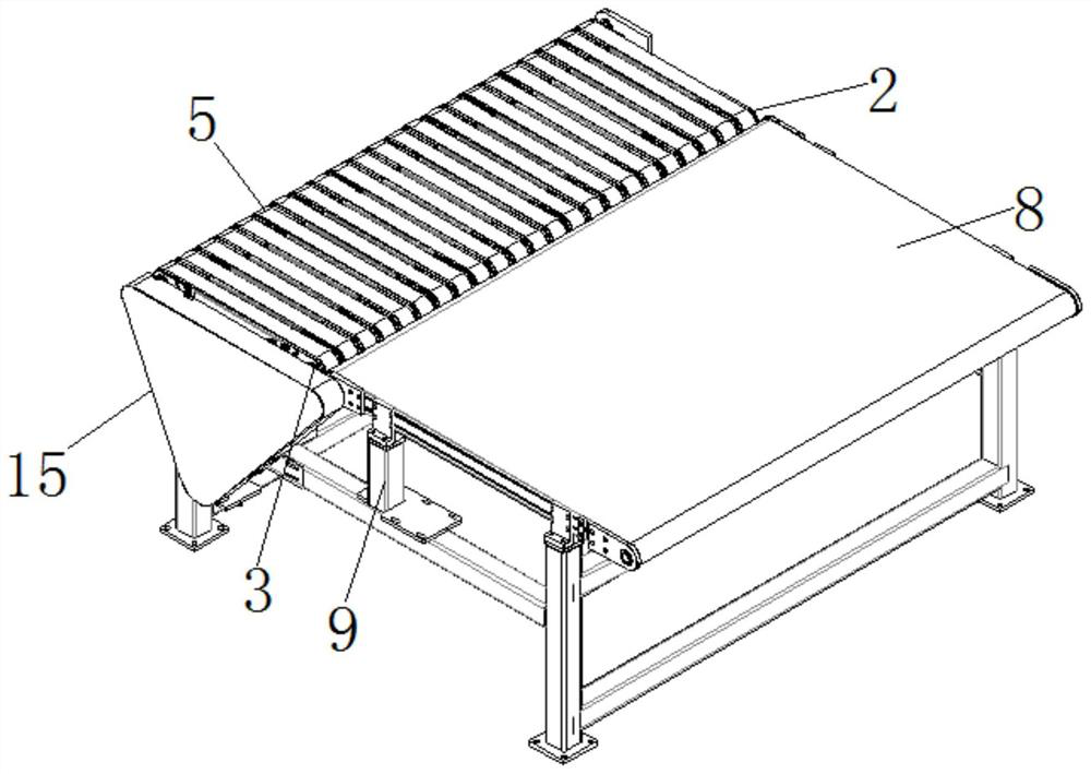 Conveyor belt achieving waste sorting