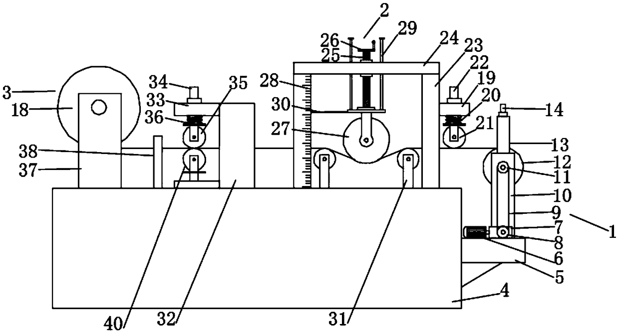 Tension adjusting device for flat copper alloy wire processing