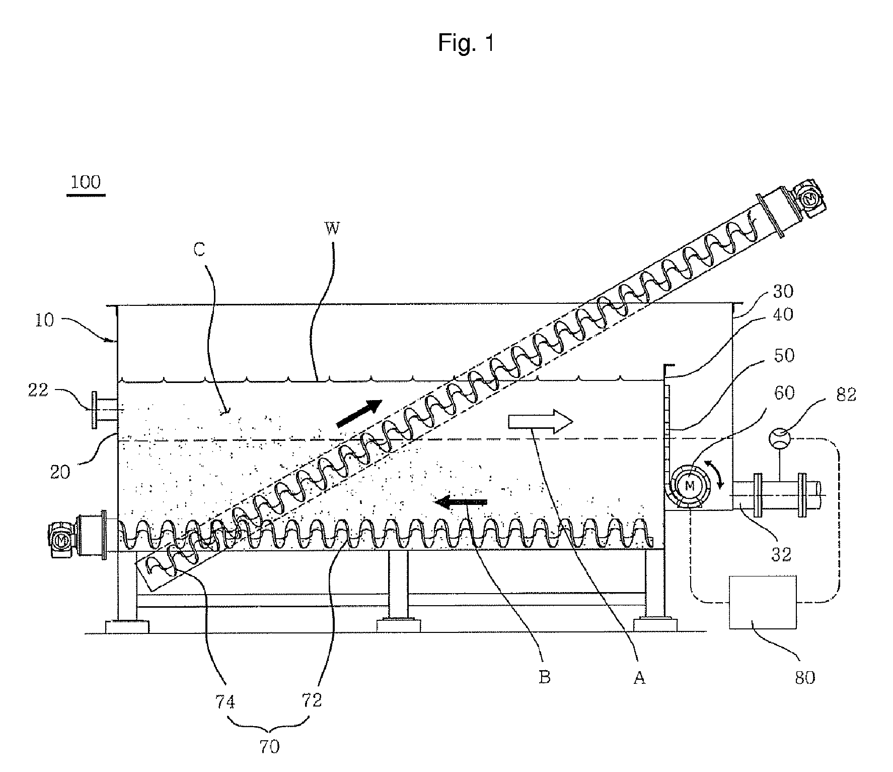 Grit chamber for wastewater treatment plant, capable of preventing sedimentation of organic material