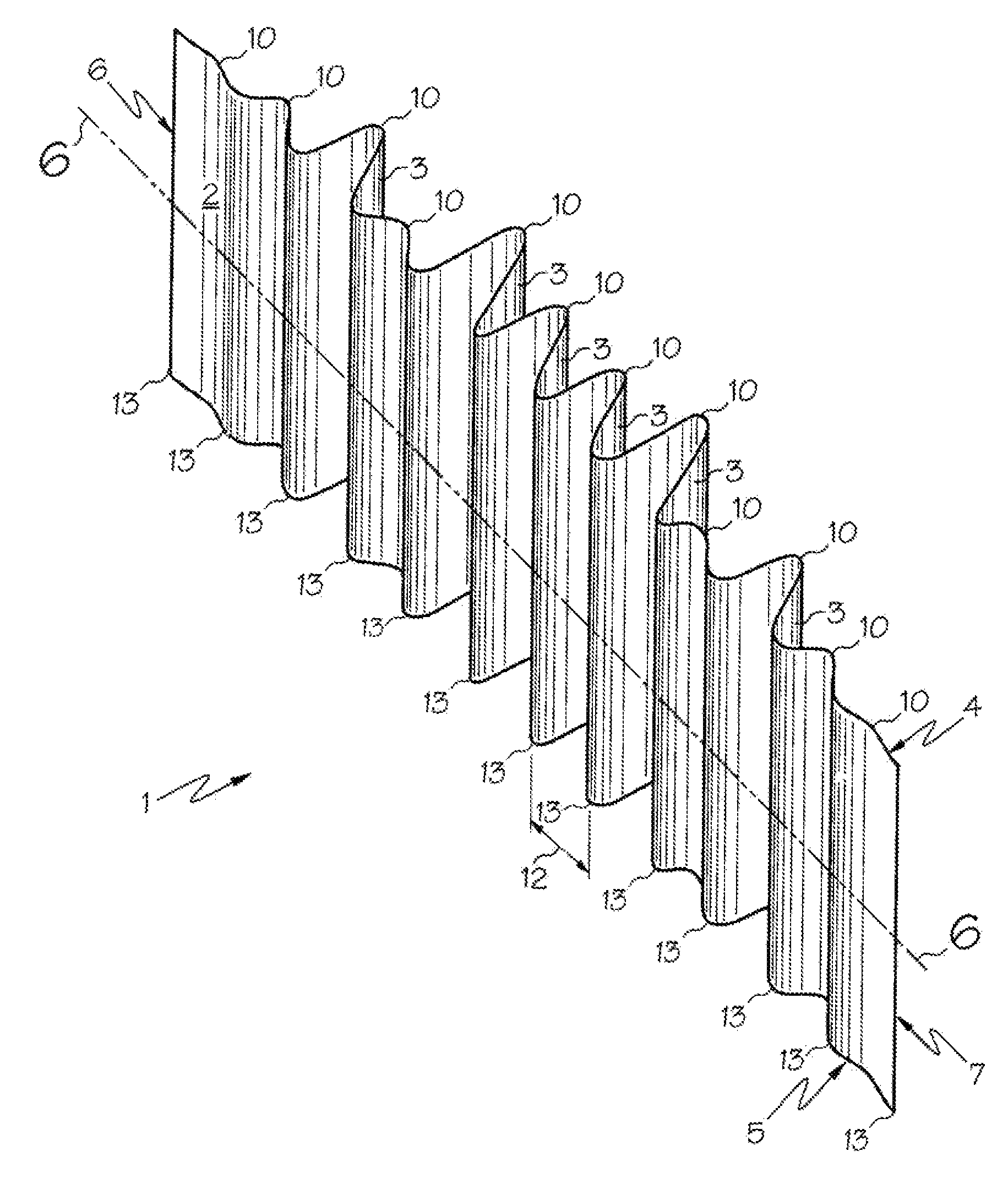 Combination acoustic diffuser and absorber and method of production thereof