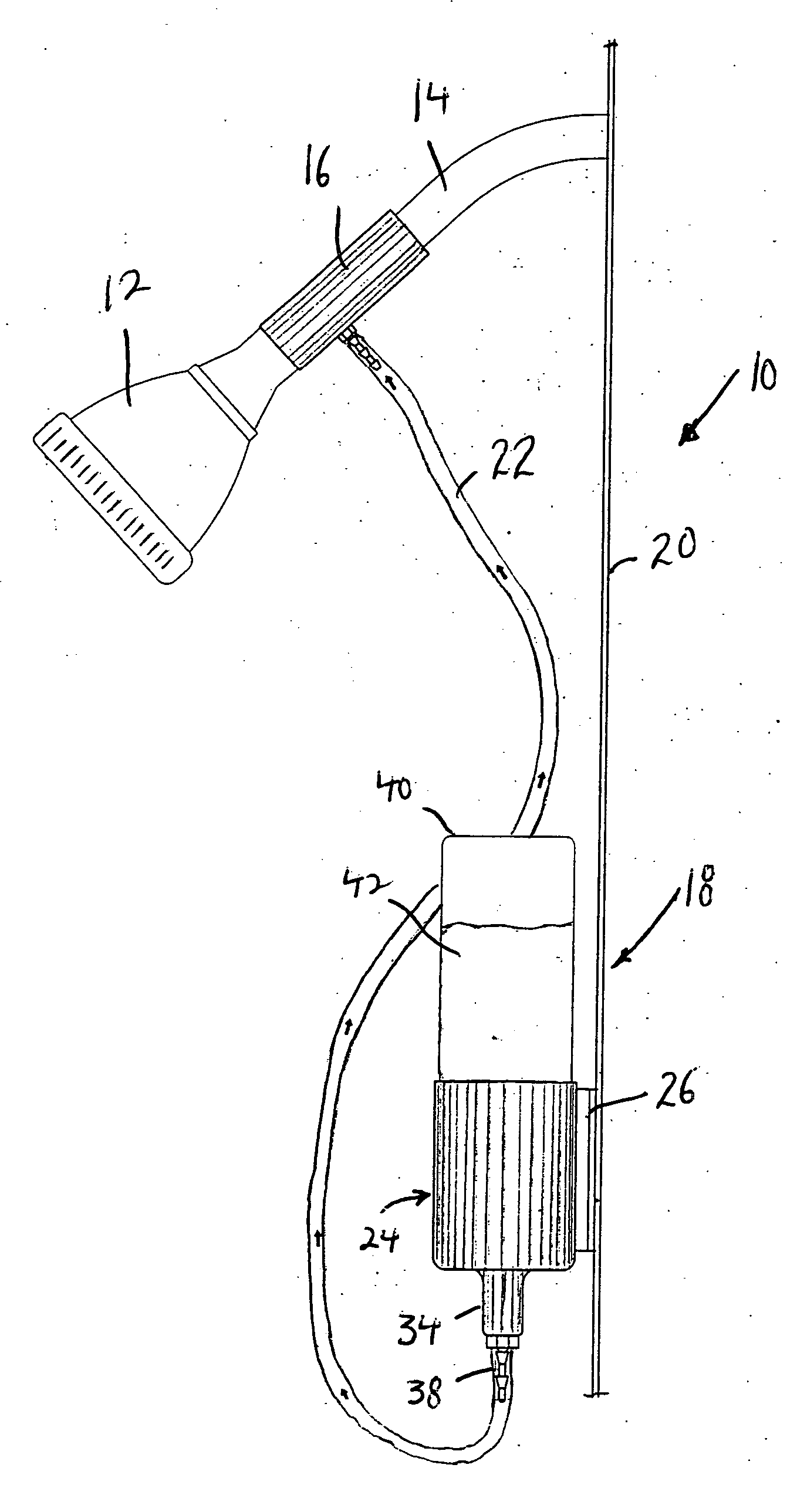 Soap dispenser system and valve arrangement therefor