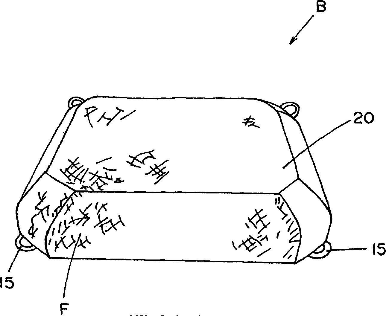 Vegetation block and outer layer body for vegetation block