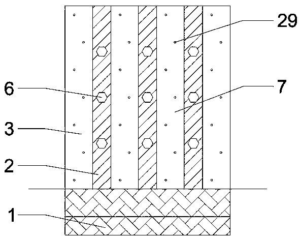 Pre-stressed anchor cable combined ultrahigh composite reinforced soil abutment and construction method thereof