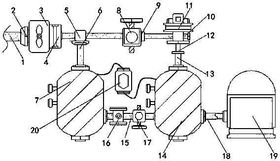 Compression heat adsorption type drying machine with zero gas consumption and low dew point