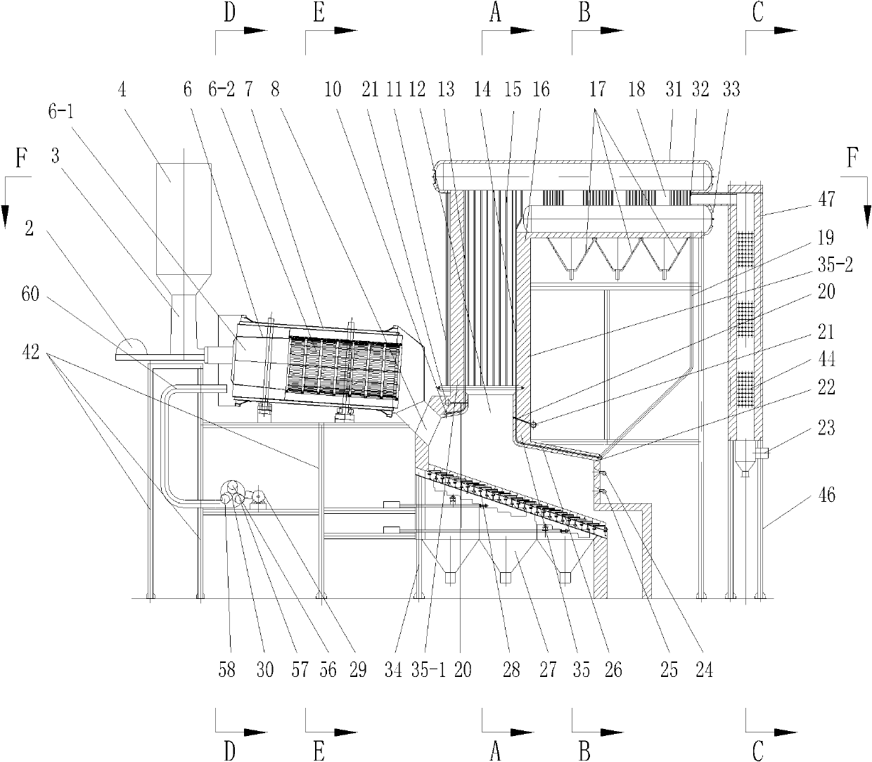 Three-dimensional hierarchical air supply combined waste incinerator